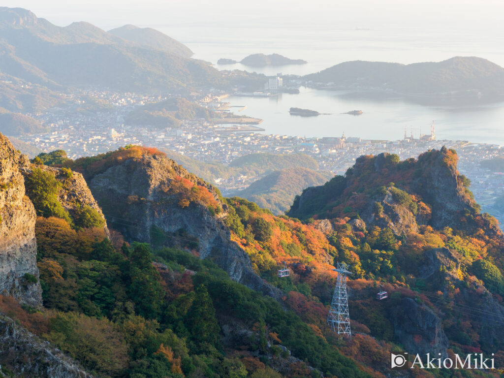 夕暮れの秋の寒霞渓　小豆島