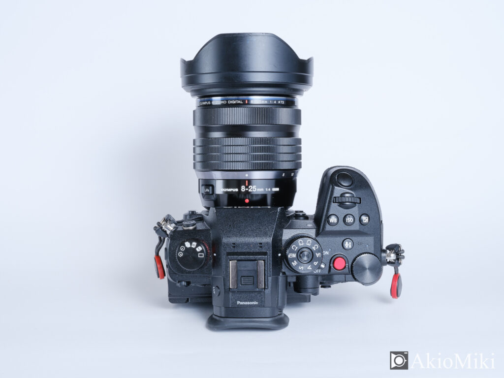 GH6とM.ZUIKO DIGITAL ED 8-25mm F4.0 PROの装着例