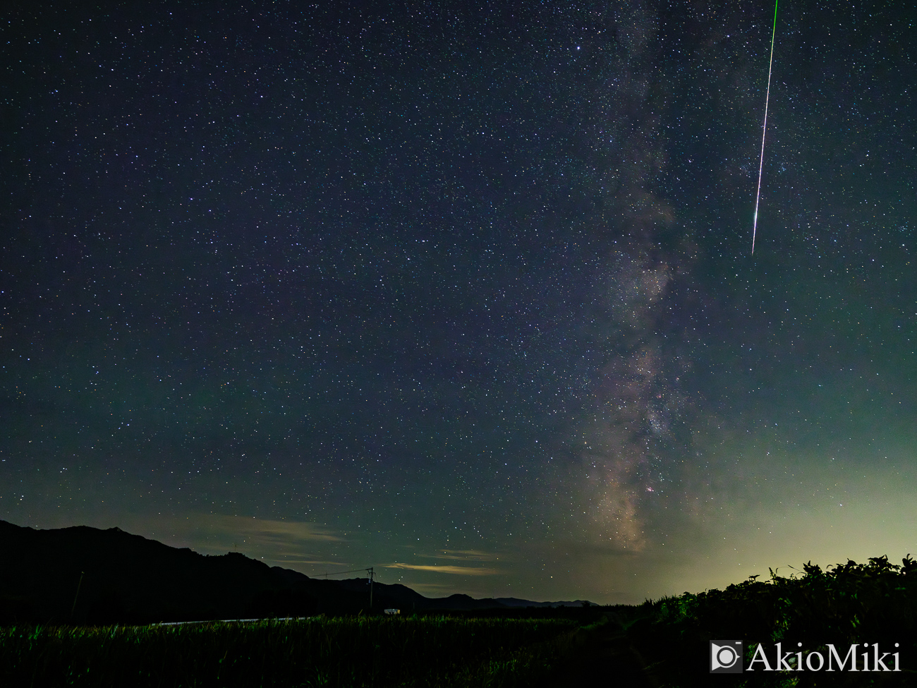 香川県で撮影したペルセウス座流星群