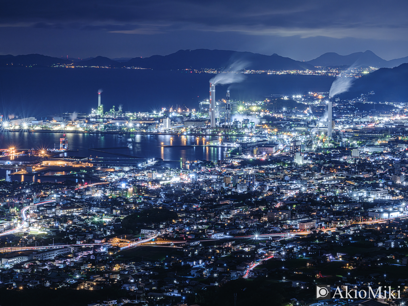 愛媛県　具定展望台　夜景