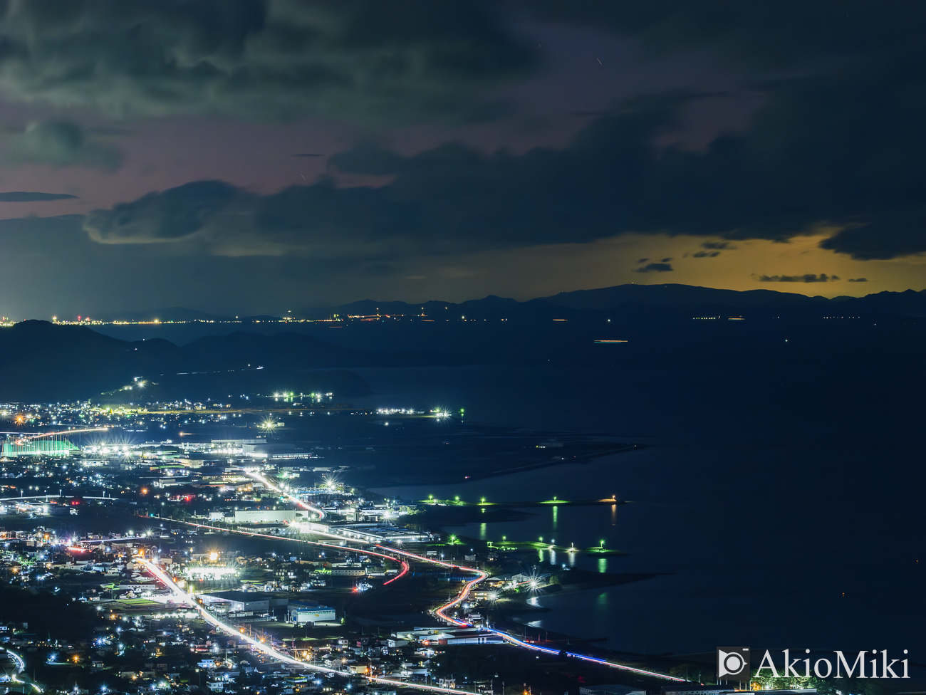 愛媛県　具定展望台　夜景