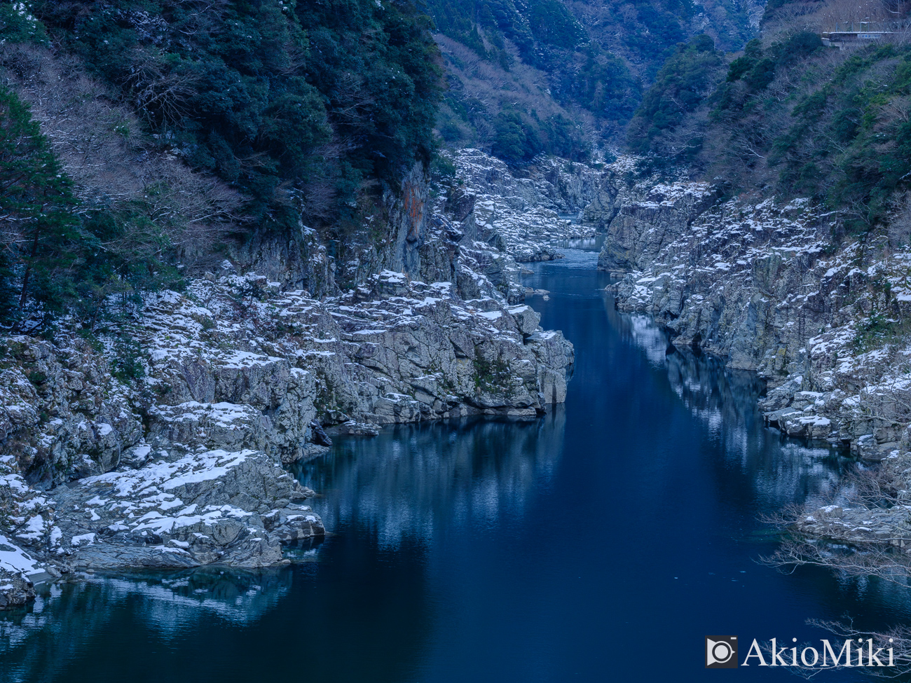 冬の大歩危　徳島県