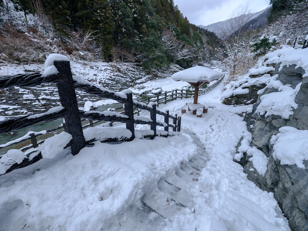 冬の祖谷のかずら橋　徳島県