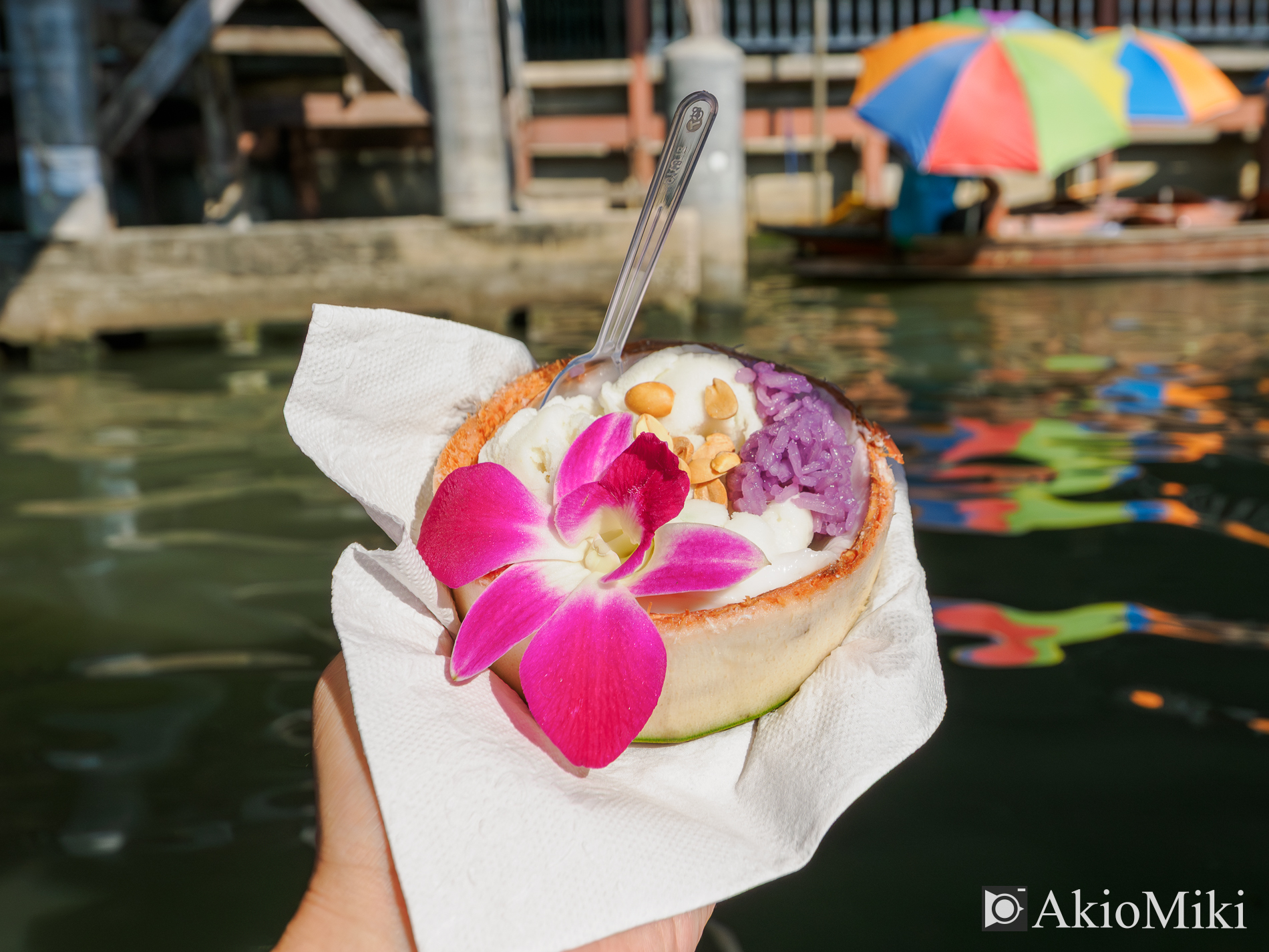 本格的な象乗り体験 + ダムヌンサドゥアック水上マーケット半日観光