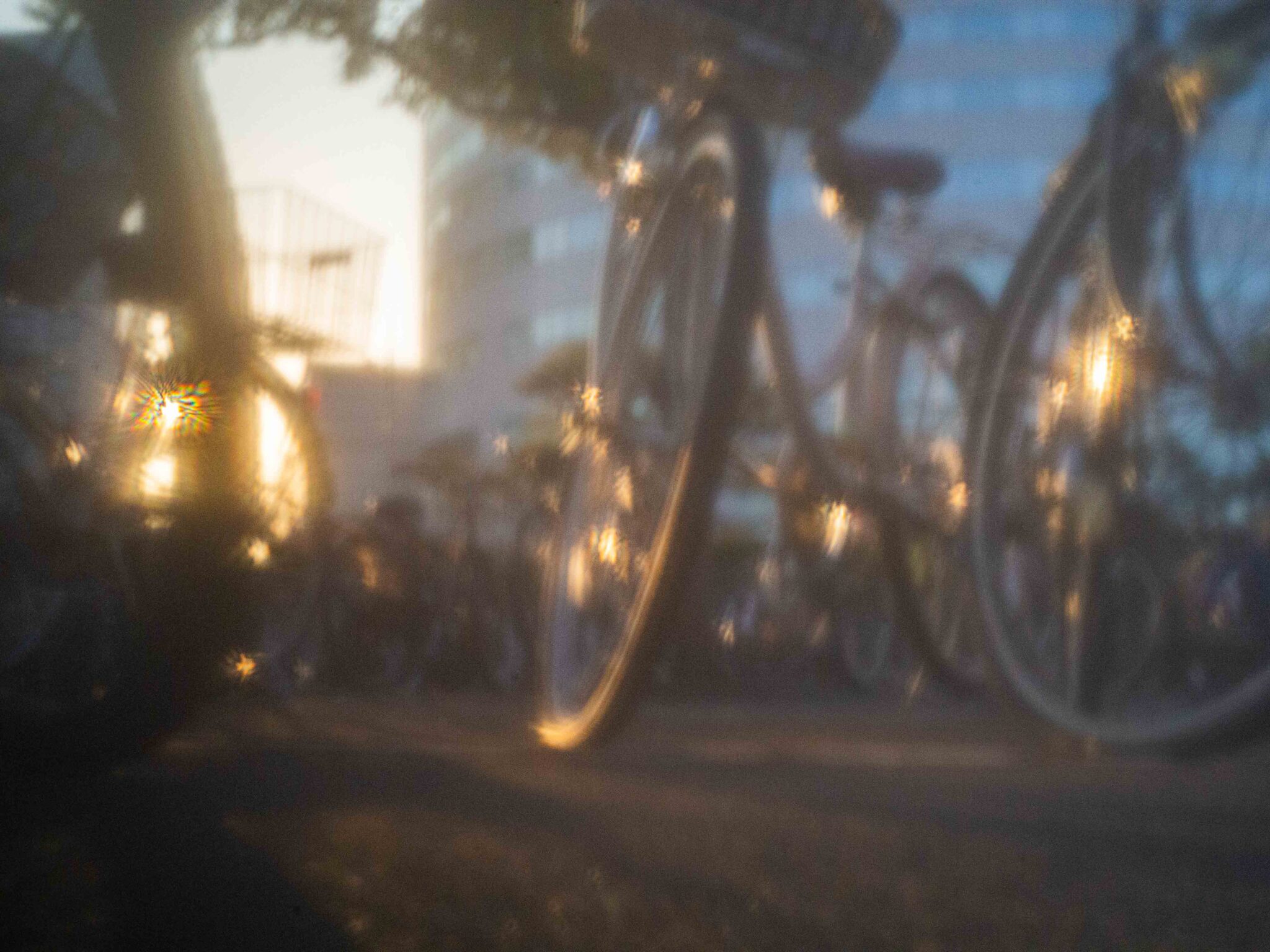 ピンホールカメラで撮った自転車置き場